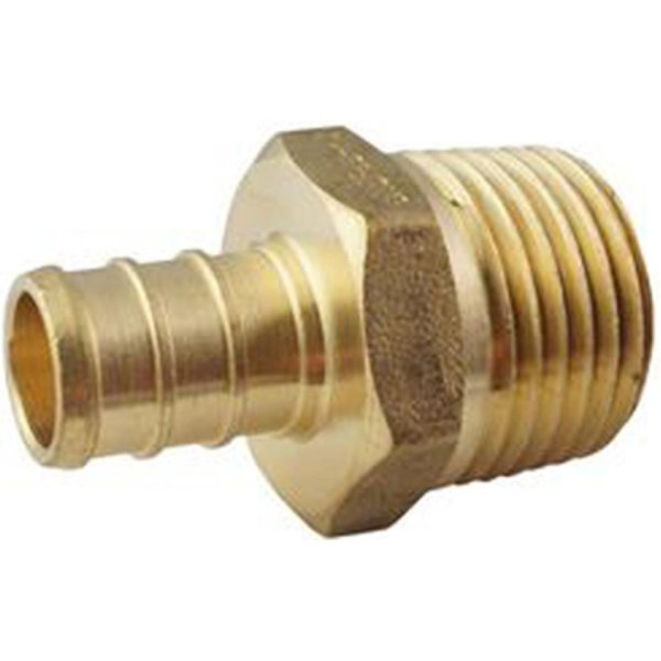 Apollo Valves Adapter Pex 1/2In Brass Male APXMA1212